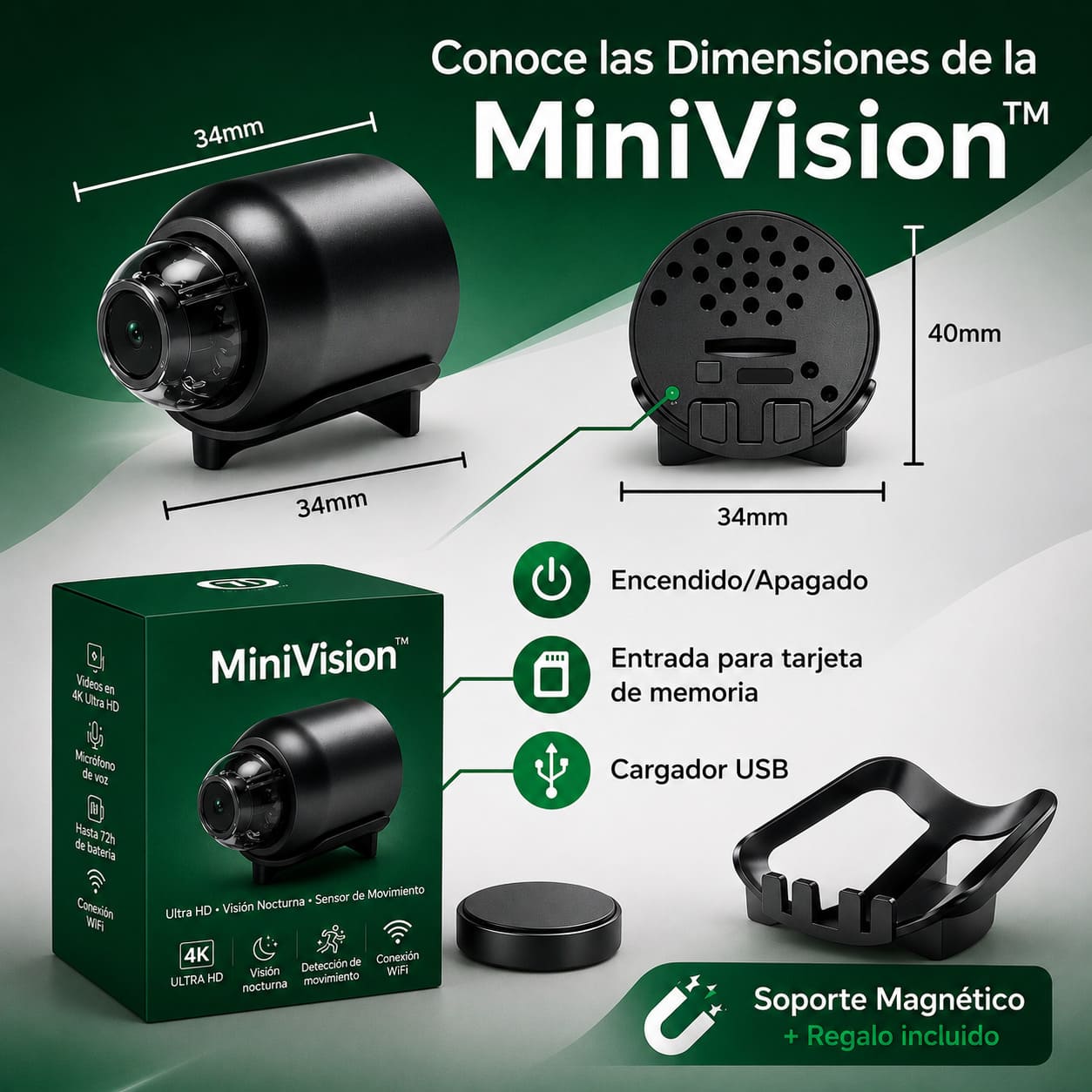 MiniVision™ – Mini Cámara 4K Inteligente