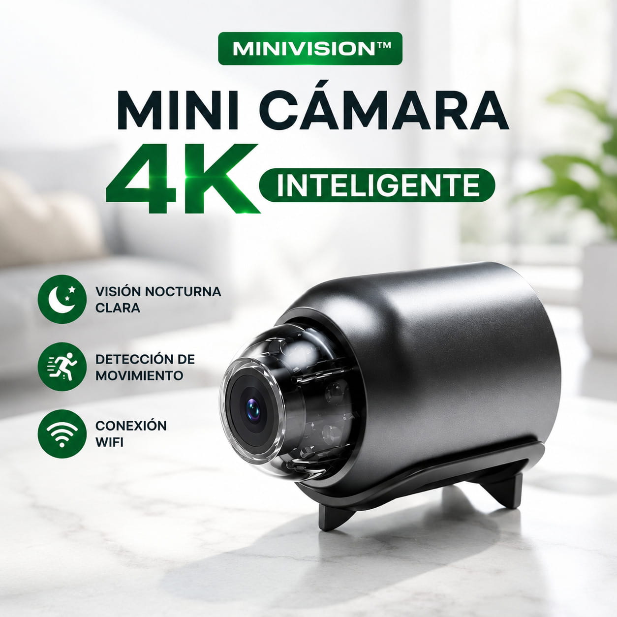 MiniVision™ – Mini Cámara 4K Inteligente